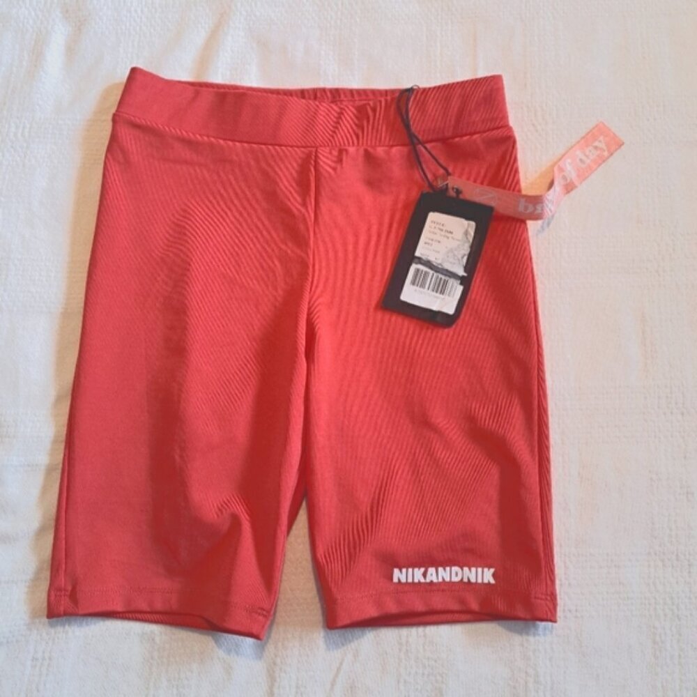 Nik&Nik by Nikkie girls size 12 Sofia Cycling Shorts no padding retro pink NWT